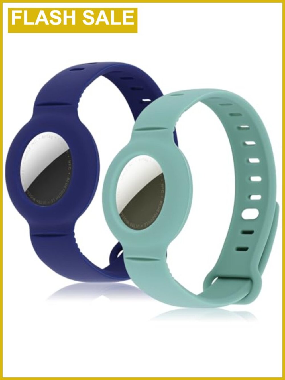 Kids Airtag Bracelet Silicone Watch Band 2 Pack Adjustable